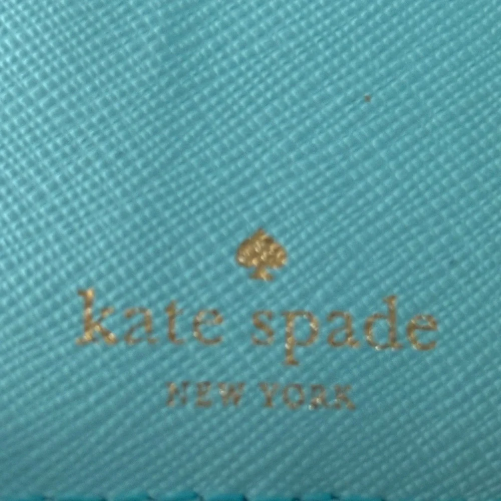 Kate Spade Blue Leather Wallet with Gold Accents - Picture 6 of 7
